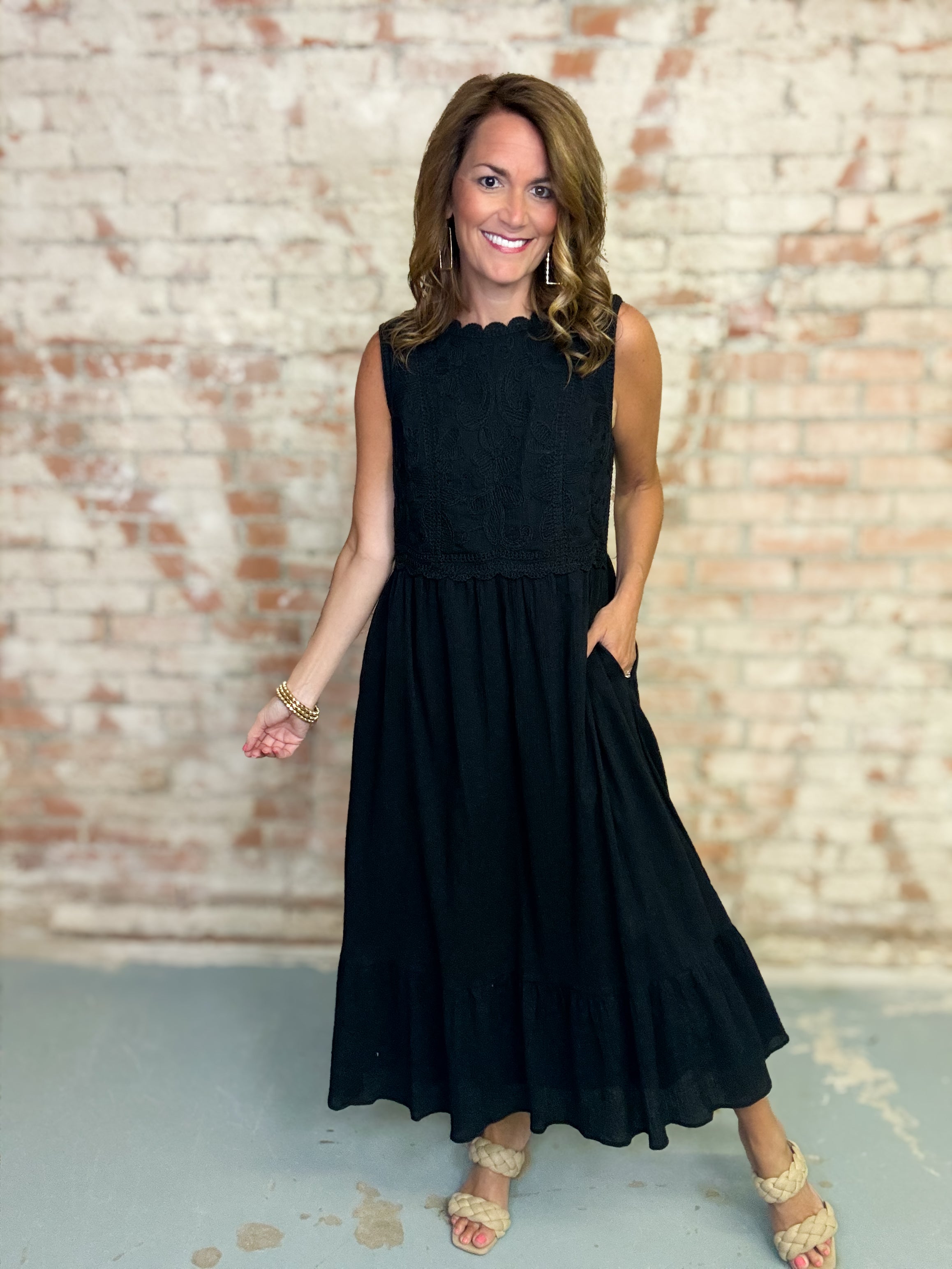 Amara Crochet Gauze Dress