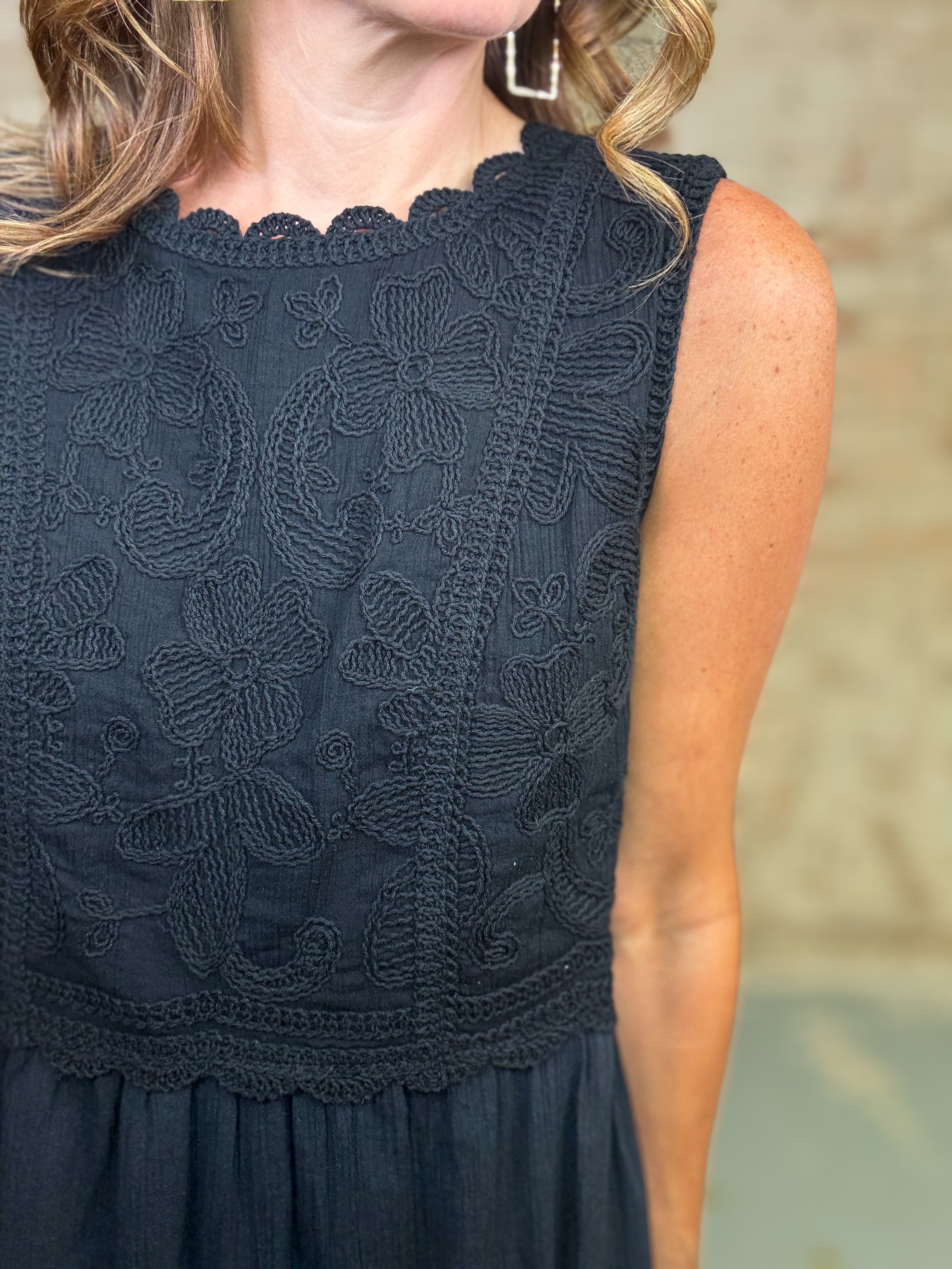 Amara Crochet Gauze Dress
