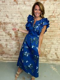 Santana Floral Tie Back Dress