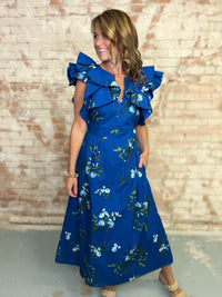 Santana Floral Tie Back Dress