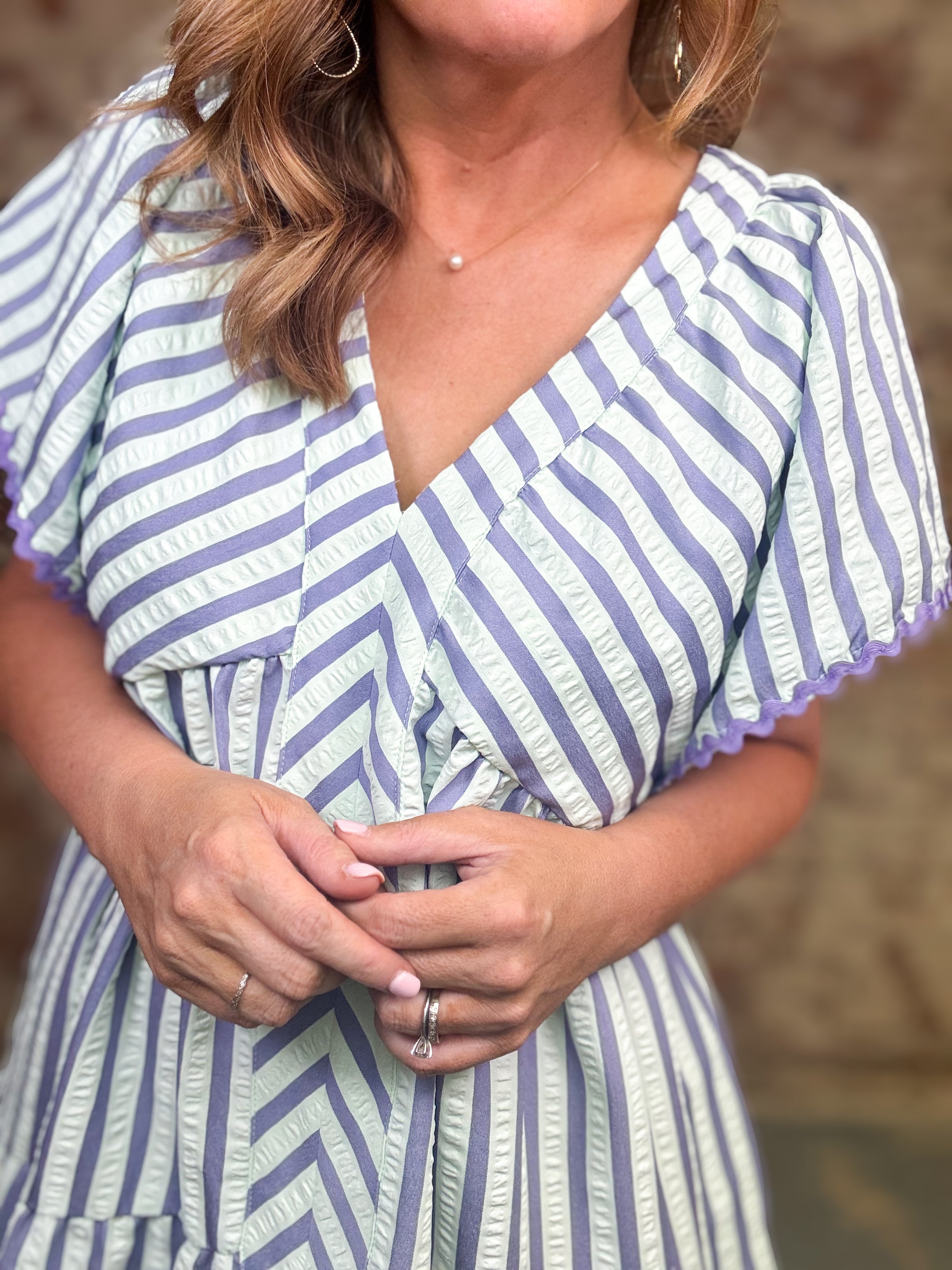 Clarisa Babydoll Stripe Dress