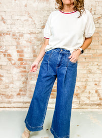 Bentley Pleat Cropped Jeans