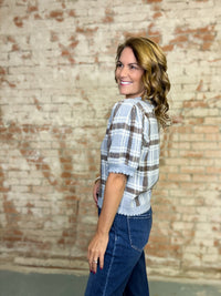 Ivie Plaid Sweater Top