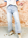 Caselton Cropped Wide Leg Jeans