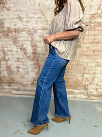 Adam High Rise Pintuck Jeans