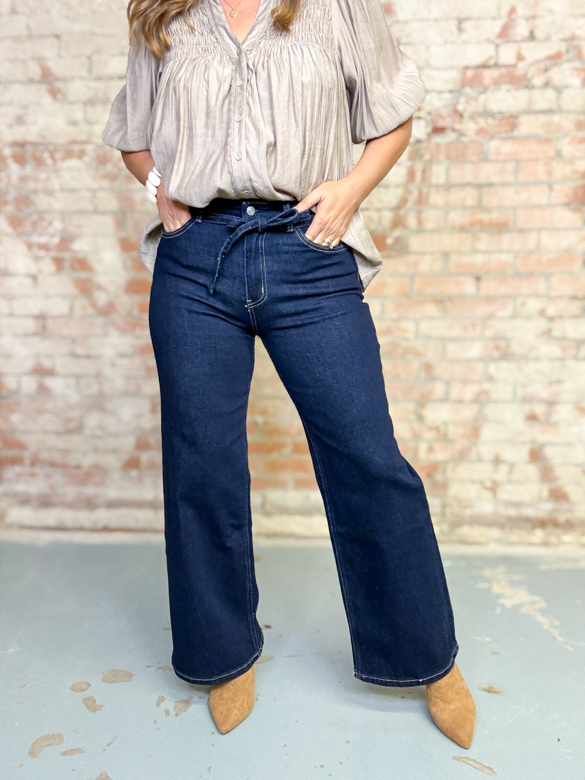 Nixon High Rise Dark Jeans