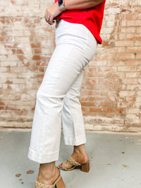 Rhysa High Rise Cropped Flare Jeans