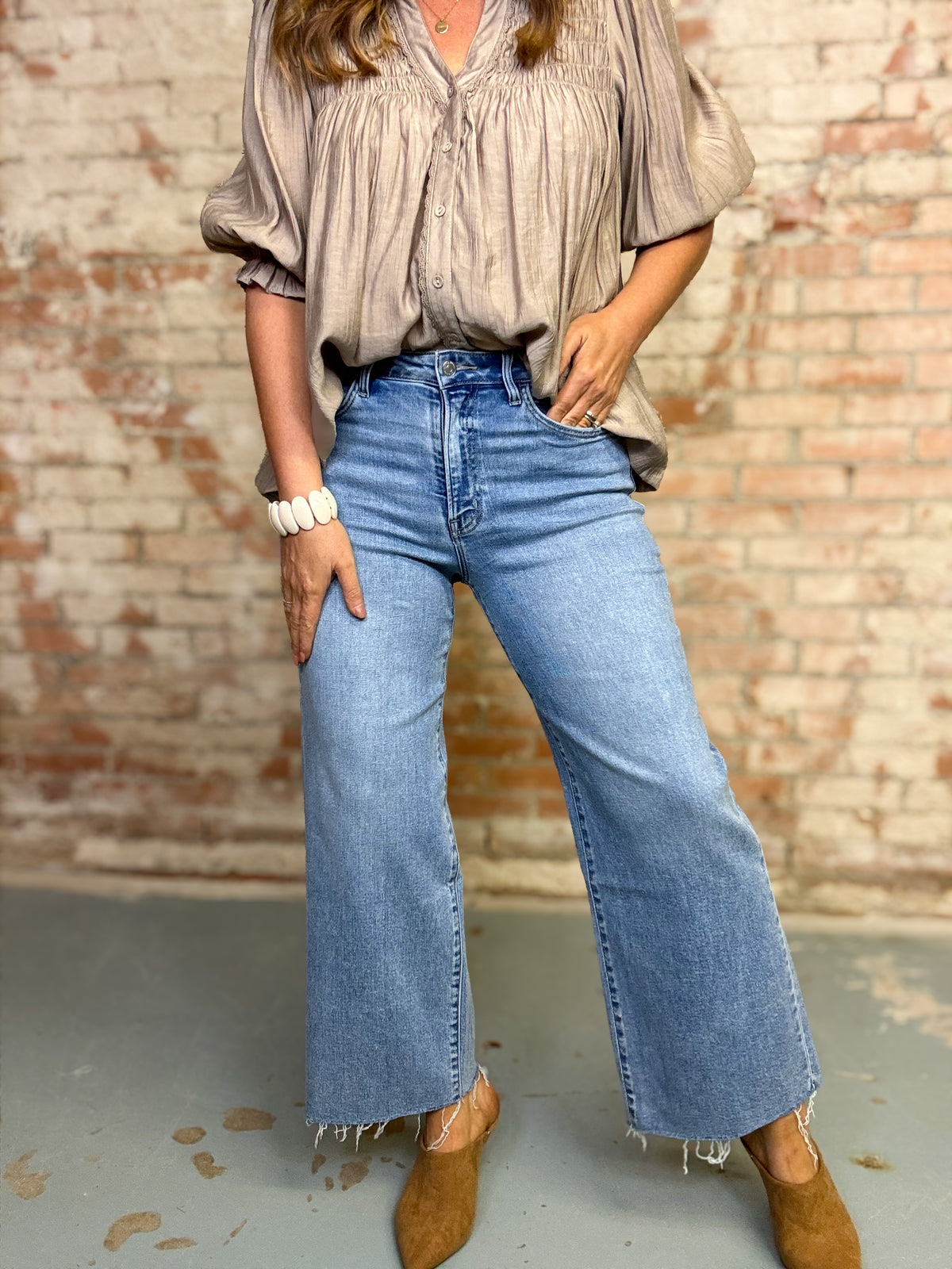 Kordell Cropped Raw Hem Jeans