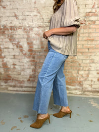 Kordell Cropped Raw Hem Jeans