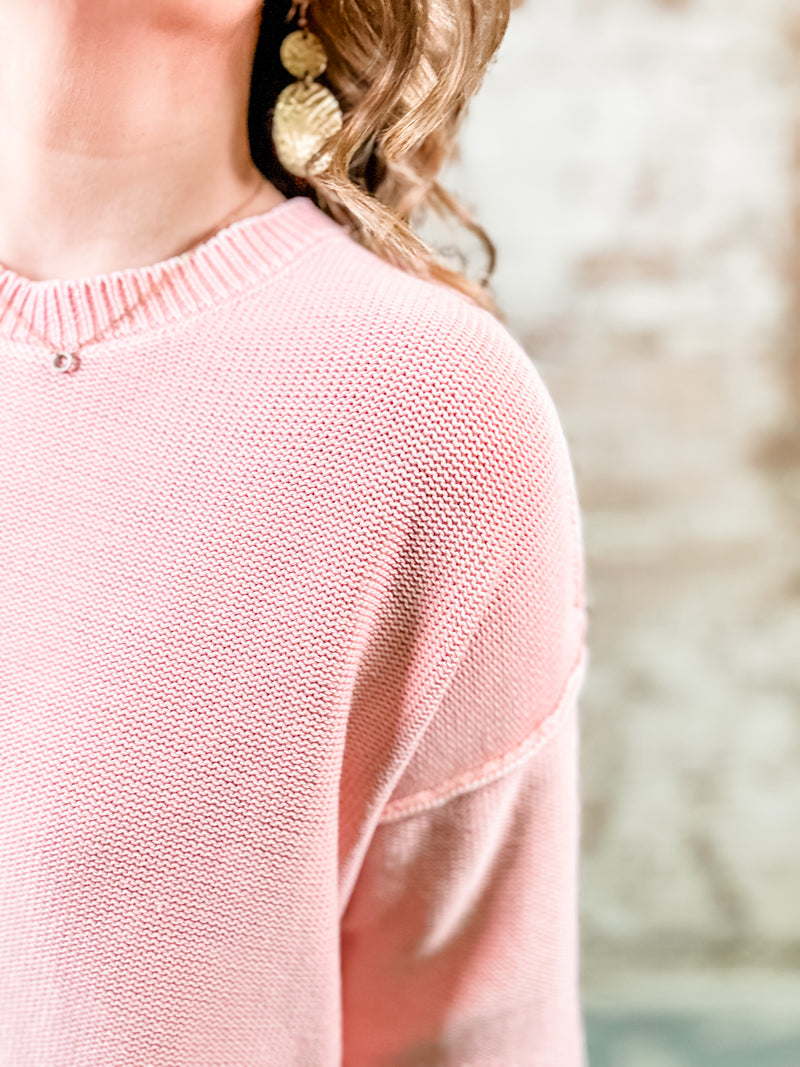 Lucia Mineral Washed Sweater Top