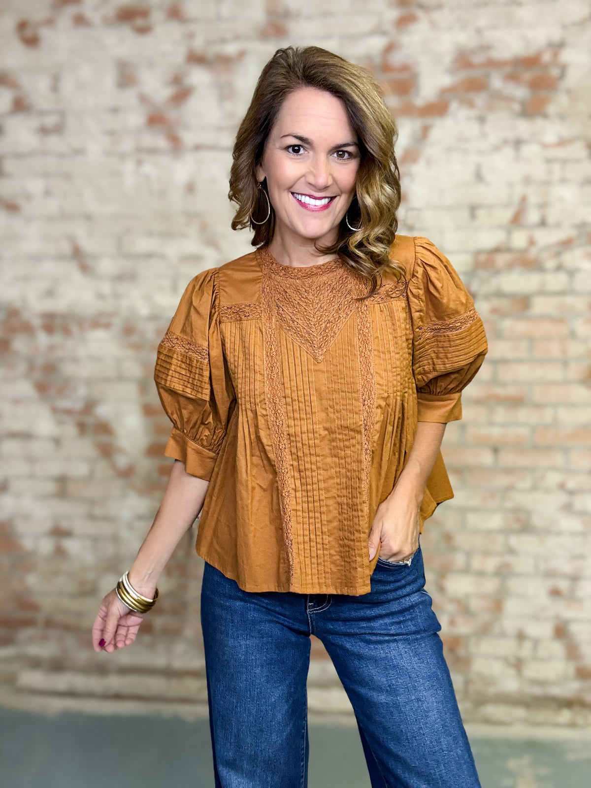 Tonie Pleated Detail Top