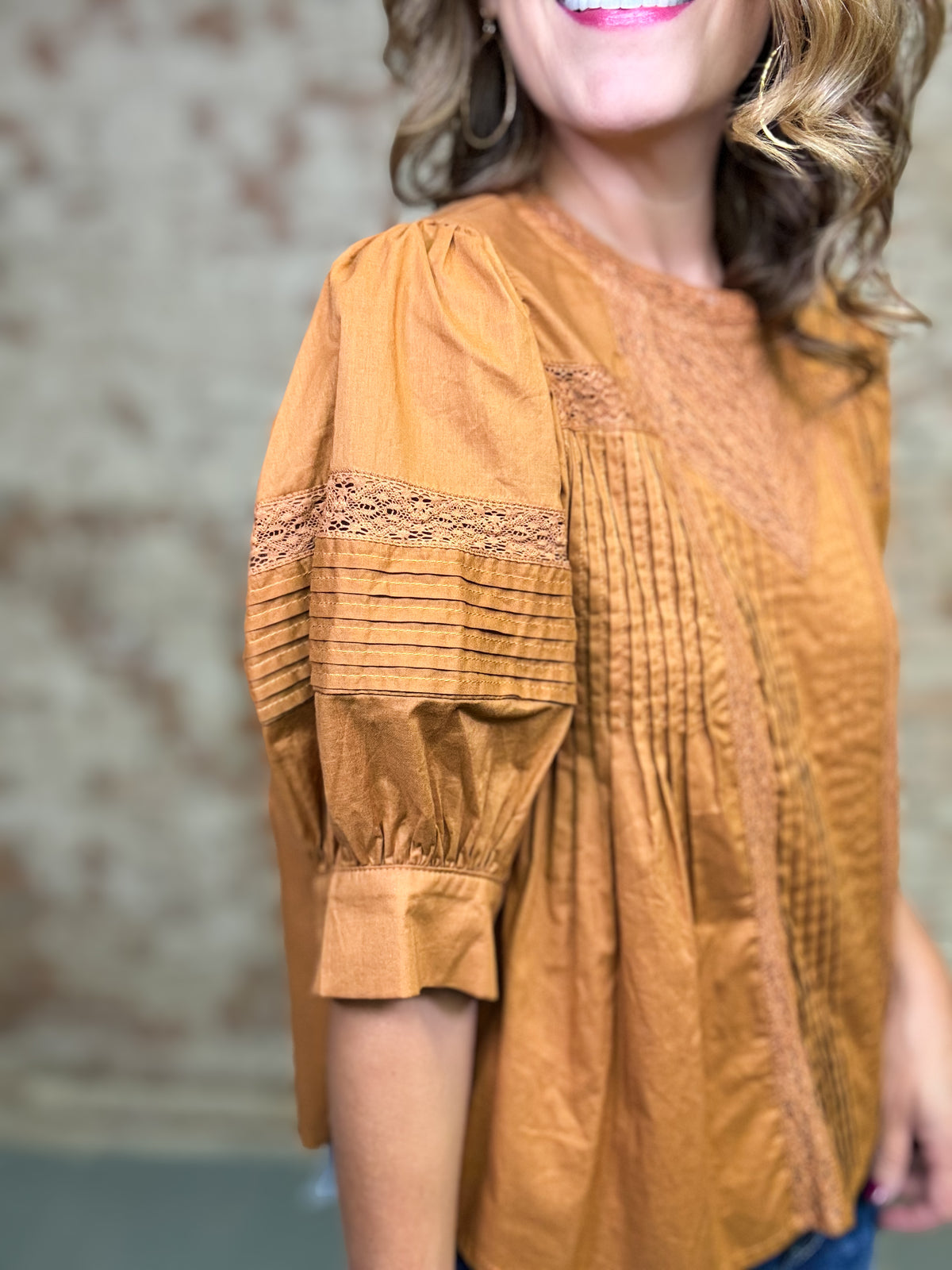 Tonie Pleated Detail Top