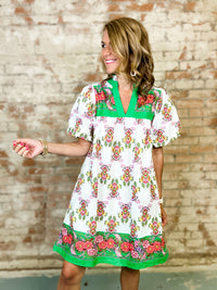 THML Karen Mixed Print Dress