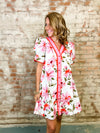 Jennabelle Scallop Trim Floral Print Dress