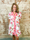 Jennabelle Scallop Trim Floral Print Dress