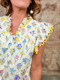 Amari Floral Button Down Top
