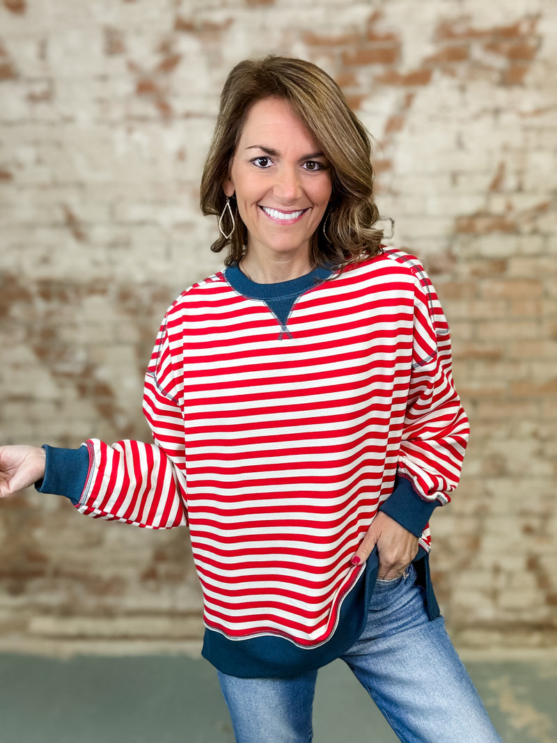 Prancer Stripe Top