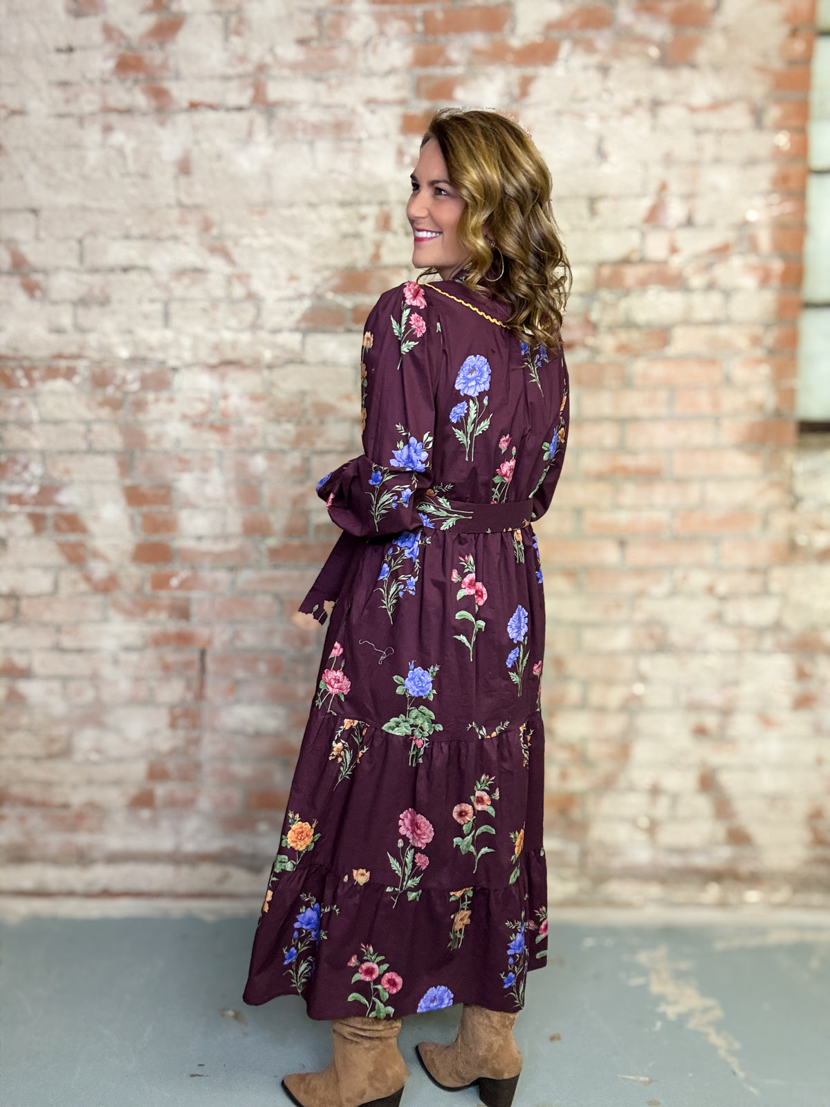 Mary Floral Midi Dress