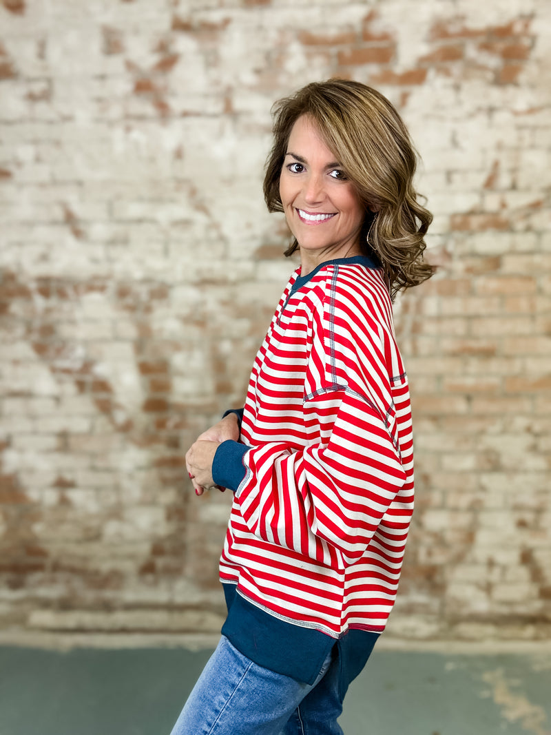 Prancer Stripe Top