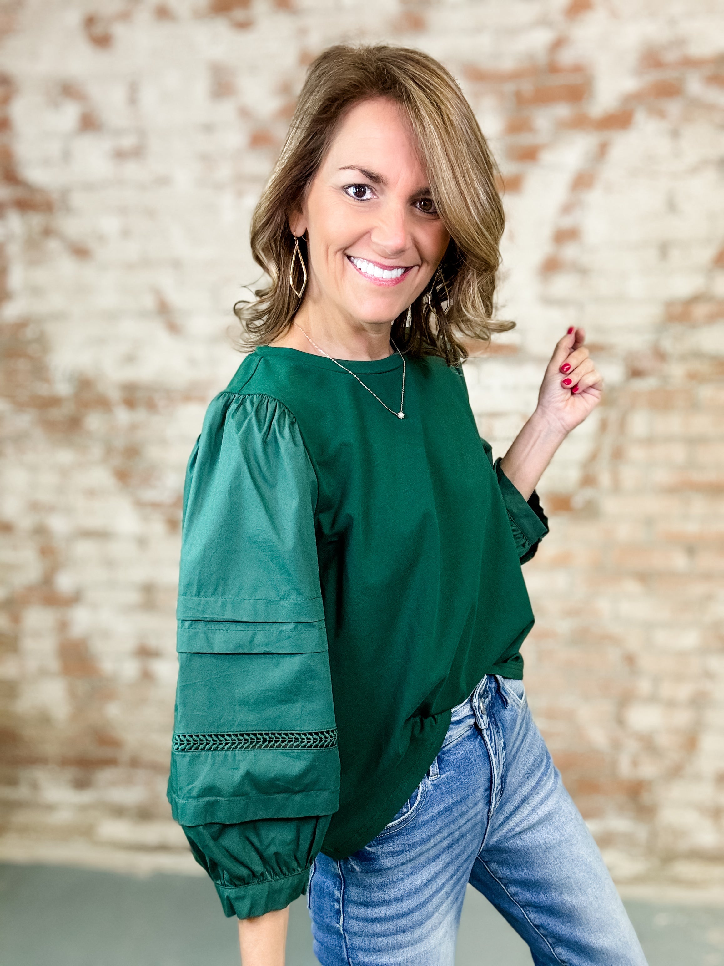 Zelle Puff Sleeve Top