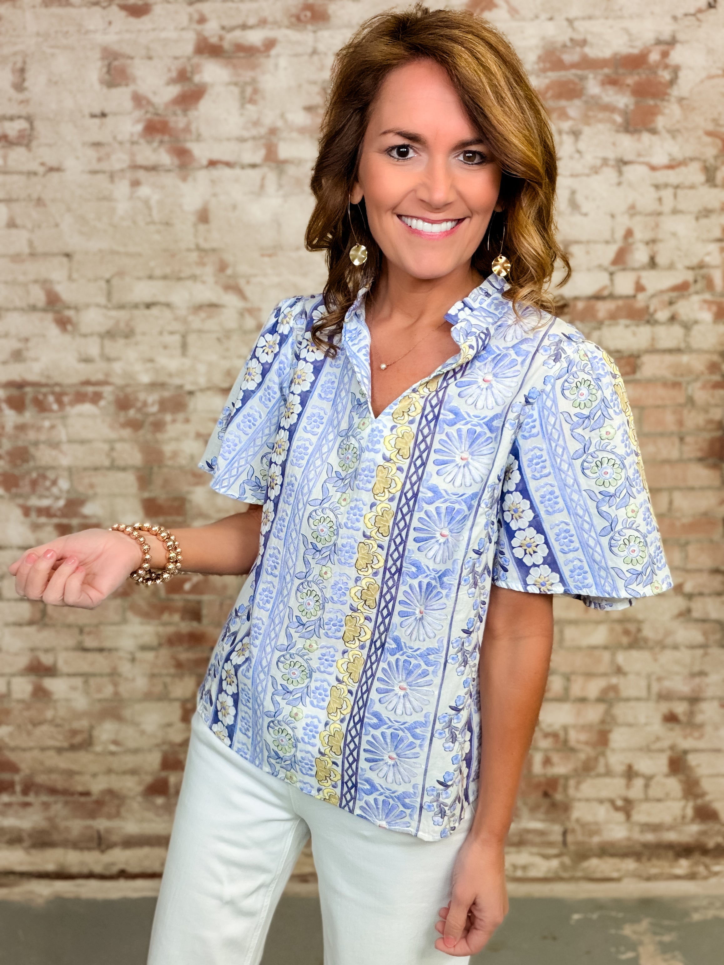 Tara Floral Embroidery Top