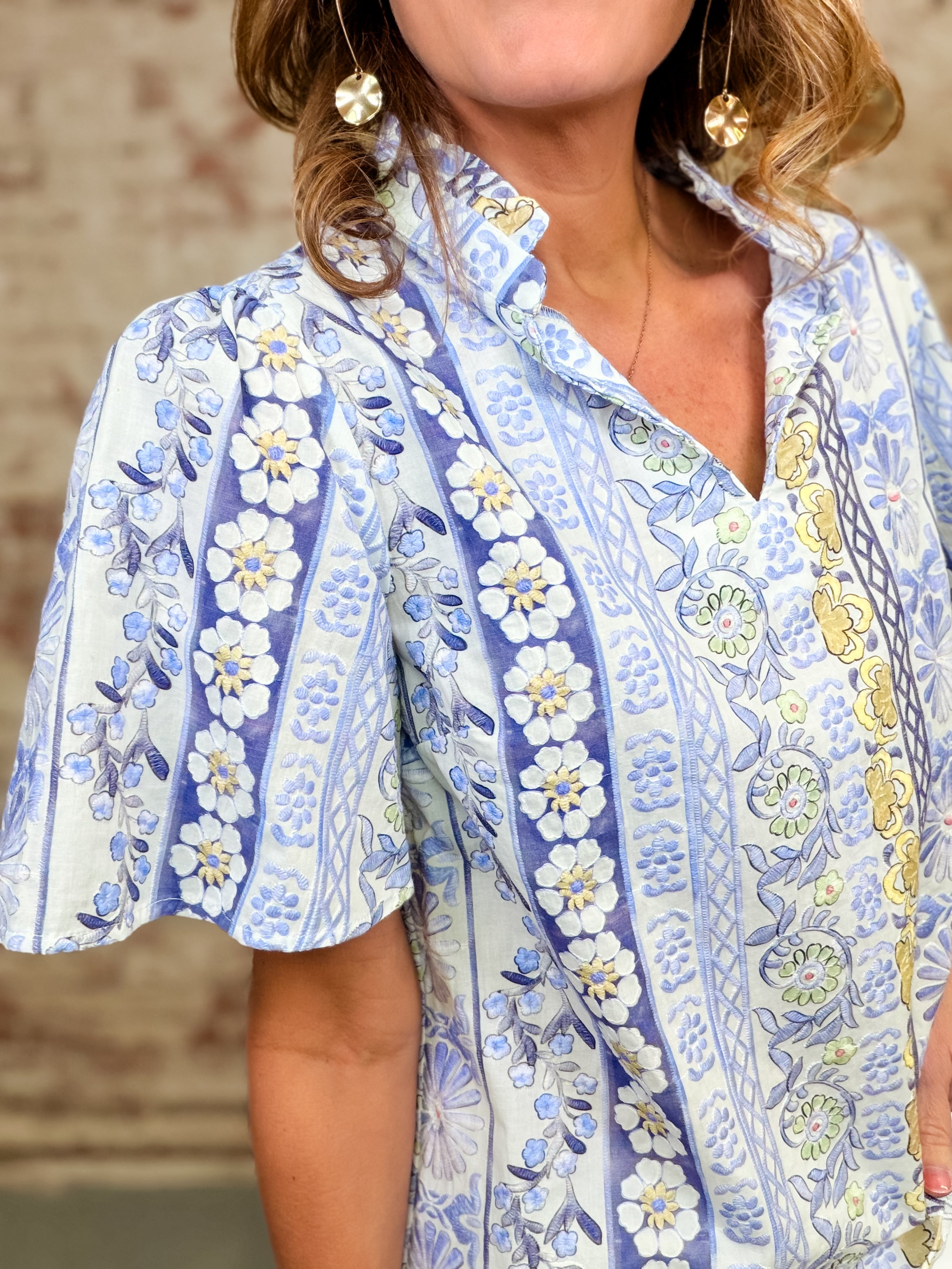 Tara Floral Embroidery Top
