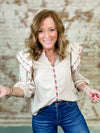 Starry Layered Ruffle Top