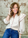 Starry Layered Ruffle Top
