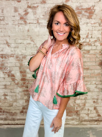 Cosima Fringe Printed Top