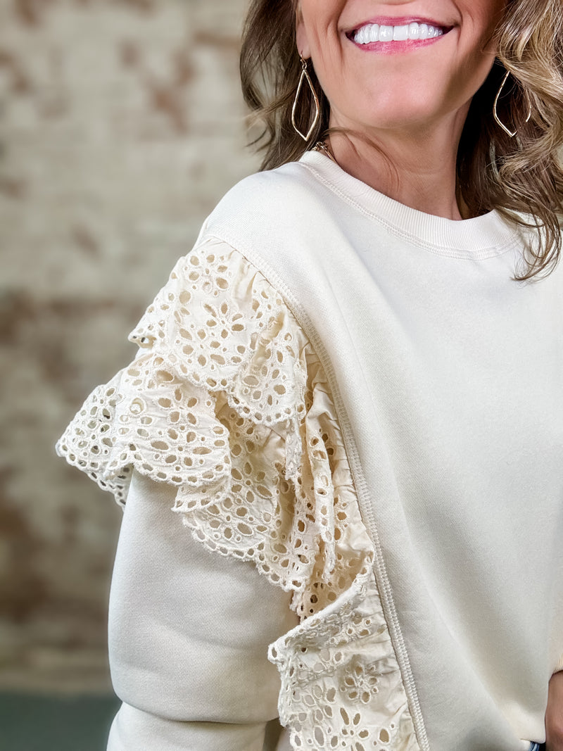Carys Lace Trim Sweatshirt