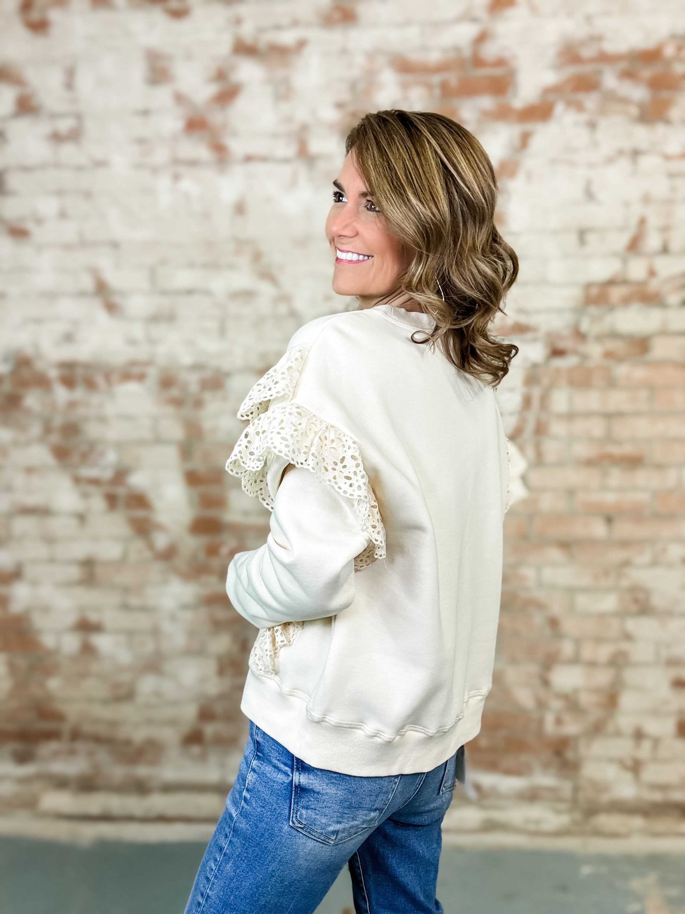 Carys Lace Trim Sweatshirt
