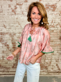 Cosima Fringe Printed Top