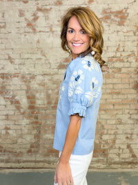 THML Lizette Embroidered Top