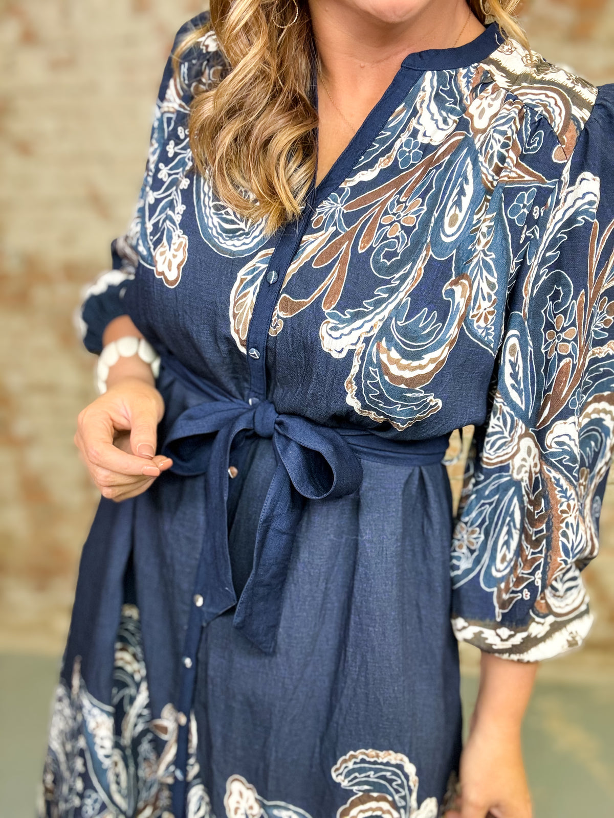 Amaretta Belted Midi Dress
