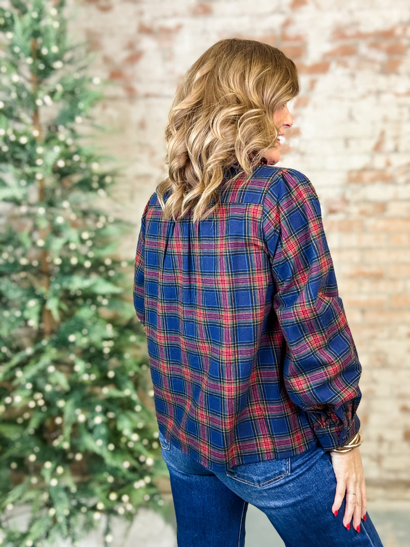 Dasher Plaid Top