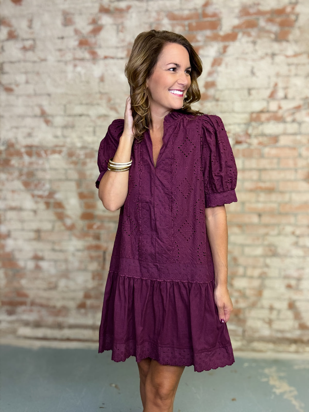 Joetta Ruffle Hem Dress