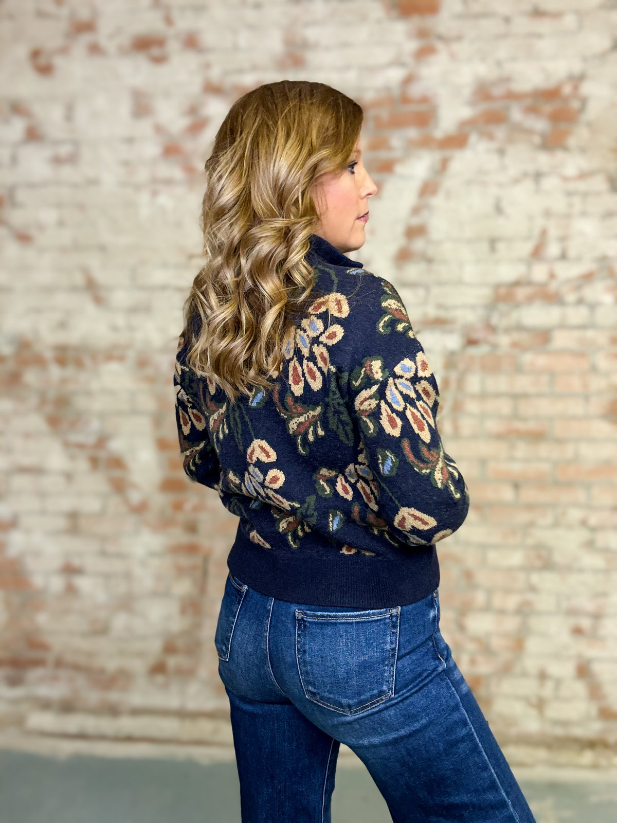 Mia Mock Neck Sweater Top