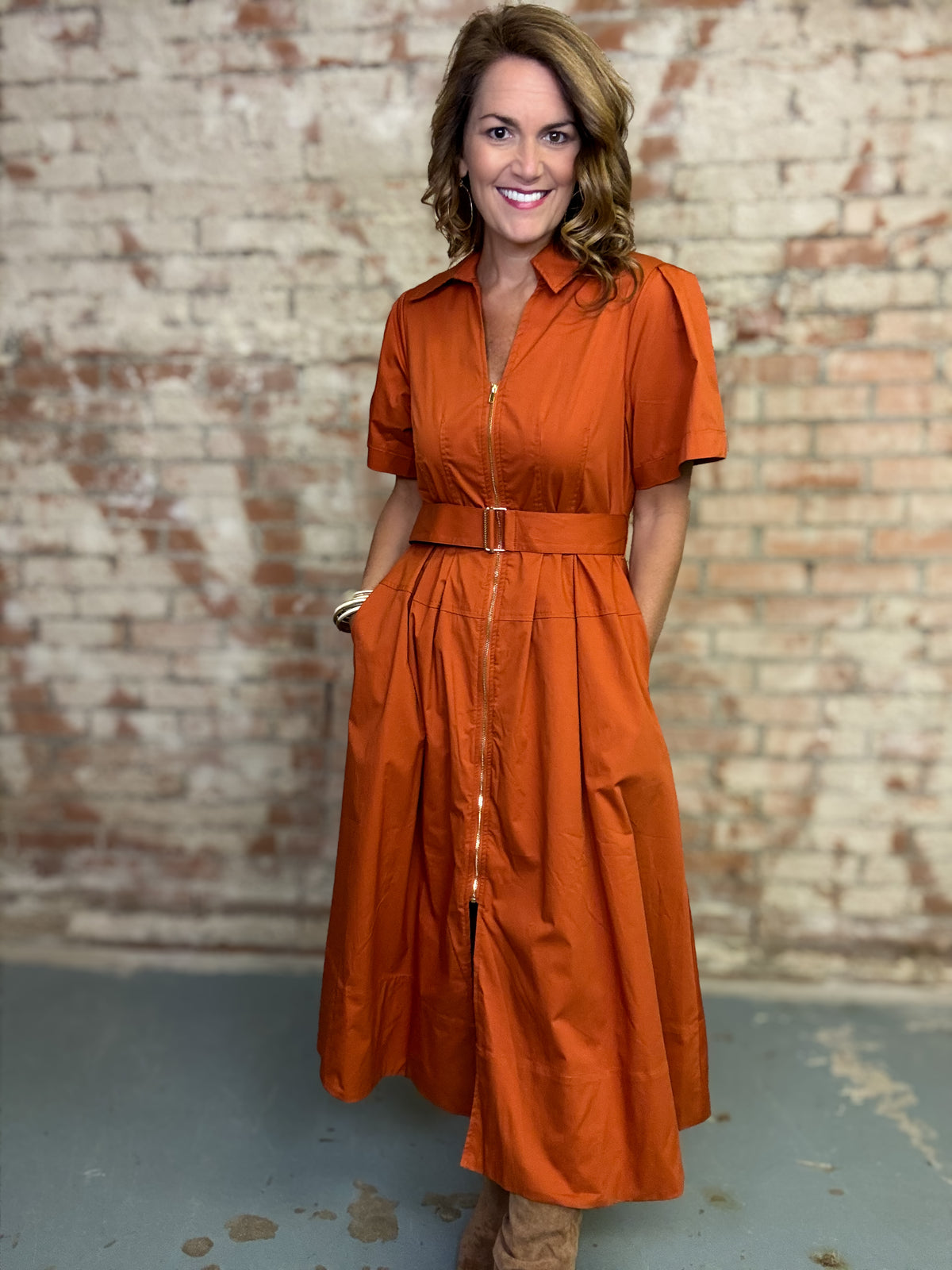 Arthur Solid Belted Dress