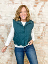 Ragen Scallop Hem Quilted Vest - FINAL SALE