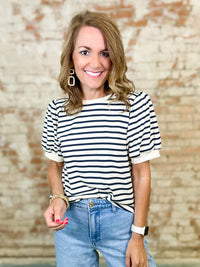 Hardin Navy Stripe Top