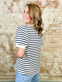 Hardin Navy Stripe Top