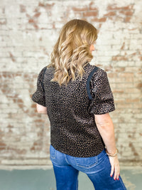 Vell Animal Print Top