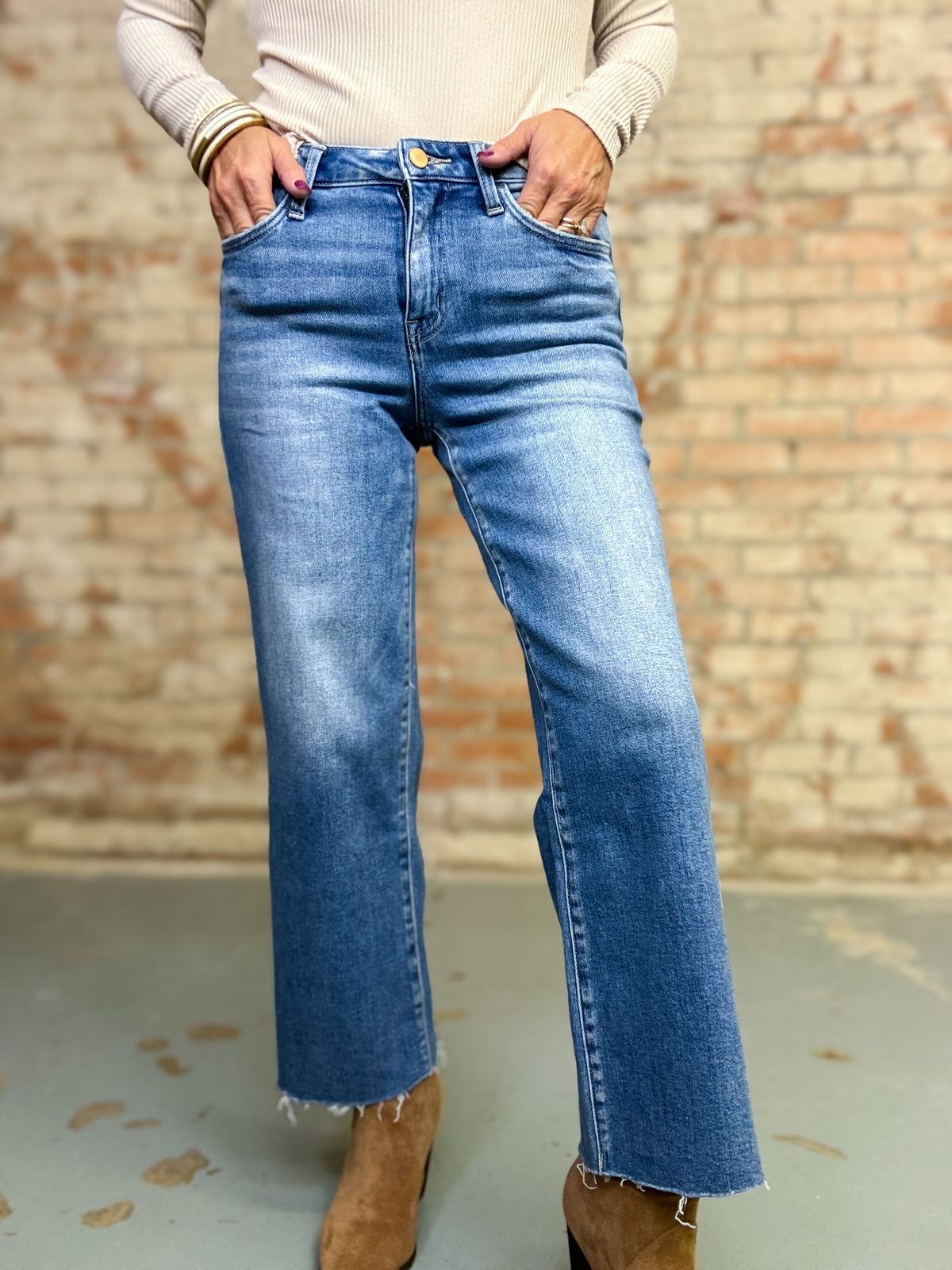 Ellen High Rise Crop Jeans