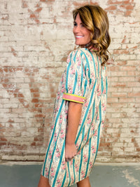 Mileva Stripe Babydoll Dress