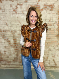 Esmee Ruffle Toggle Vest