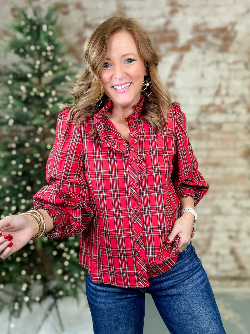 Elora Plaid Top