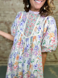 Carolyne Patchwork Midi Dress