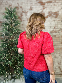 Merry Moments Jaquard Top