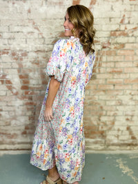 Carolyne Patchwork Midi Dress