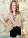 Lori Leopard Caftan Style Top